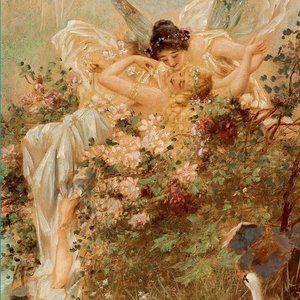 Fairy Art, Fairy Artwork, Vintage Fairy Artwork, Water Nymph, Art Nouveau Fairy,